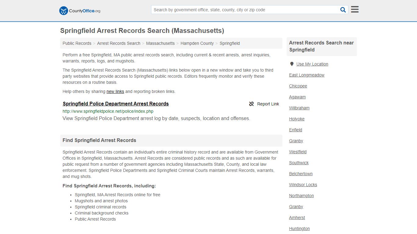 Arrest Records Search - Springfield, MA (Arrests & Mugshots)